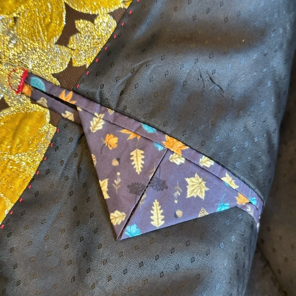 Tazzio | Bespoke Europa Gold Floral Prom/Wedding Tux Jacket, Slim Fit Size XL